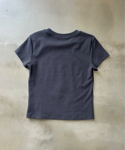 SHAGGIE(シャギー)の「フロックプリントミニタイトTEEシャツ(Tシャツ/カットソー・レディース・ブラック/グレー/ライトブルー/ホワイト/ピンク・FREE)」の17枚目の写真