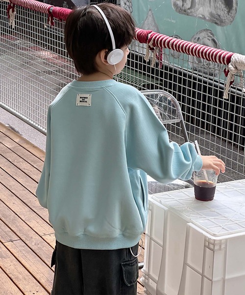 aimoha（アイモハ）の「【aimoha-KIDS-】スウェット（スウェット・キッズ・ブルー・90/100/110/120/130/140/150/160）」の3枚目の写真