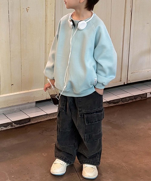 aimoha（アイモハ）の「【aimoha-KIDS-】スウェット（スウェット・キッズ・ブルー・90/100/110/120/130/140/150/160）」の6枚目の写真