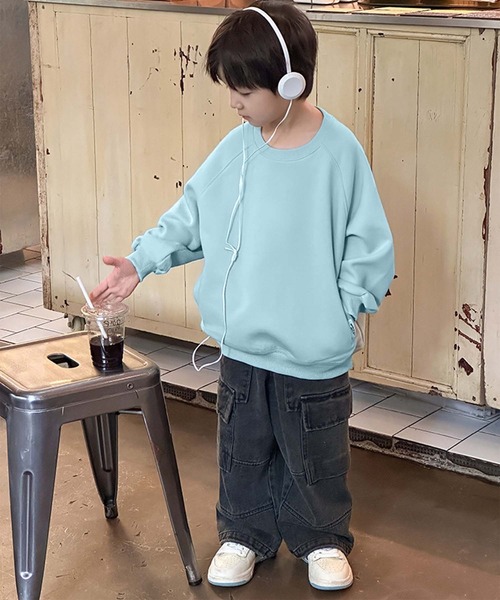 aimoha（アイモハ）の「【aimoha-KIDS-】スウェット（スウェット・キッズ・ブルー・90/100/110/120/130/140/150/160）」の8枚目の写真
