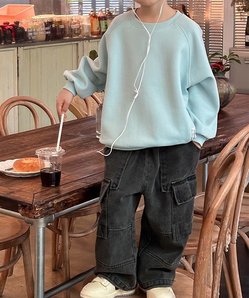 aimoha（アイモハ）の「【aimoha-KIDS-】スウェット（スウェット・キッズ・ブルー・90/100/110/120/130/140/150/160）」の4枚目の写真