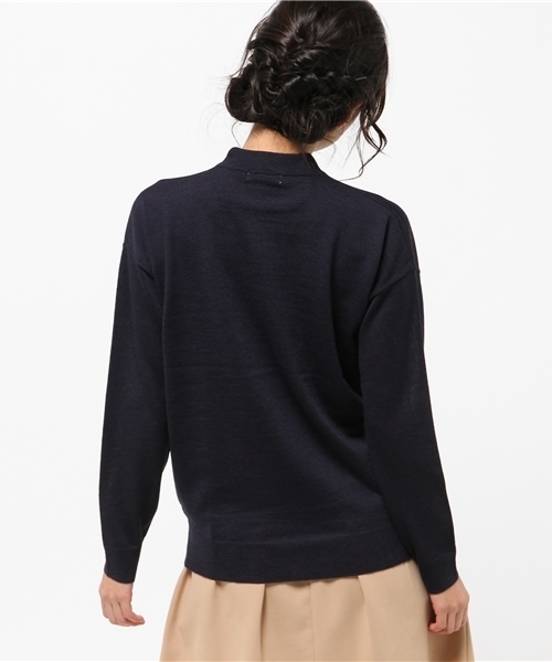 La TOTALITE(ラトータリテ)の「ハイネックドロッププルオーバー(ニット/セーター・レディース・グレー/ネイビー/サックスブルー・FREE)」の6枚目の写真