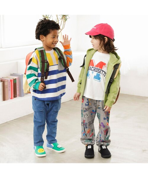 F.O.KIDS（エフオーキッズ）の「【ジュニア対応】サイドタック変形カットパンツ（その他パンツ・キッズ・グレー/ベージュ/ストライプ・100/140/130/120/110/90/80）」の16枚目の写真