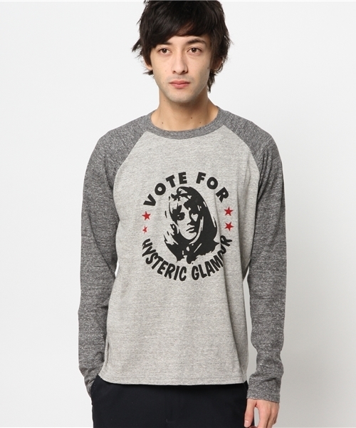 HYSTERIC GLAMOUR(ヒステリックグラマー)の「VOTE FOR HYS pt T-SH(Tシャツ/カットソー・メンズ・ネイビー/トップグレー/チャコールグレー・SMALL/LARGE/MEDIUM)」の7枚目の写真