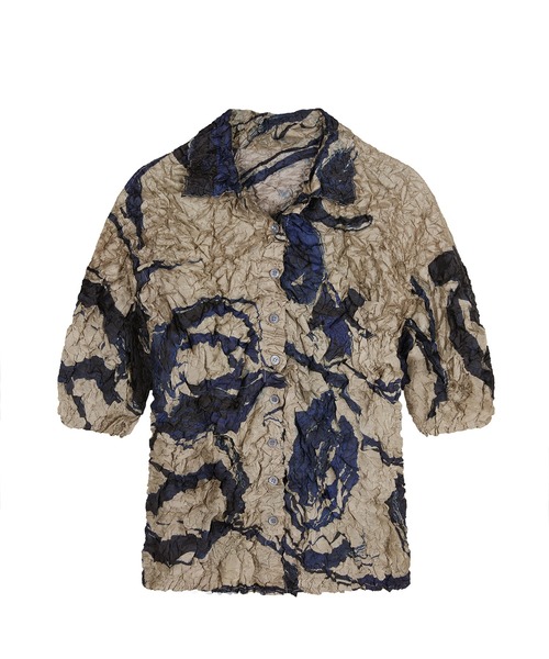 JNBY(ジェーエヌビーワイ)の「Brushstroke Floral Crinkled Shirt / シャツブラウス(シャツ/ブラウス・レディース・ホワイト/ベージュ・38/36/40)」の18枚目の写真