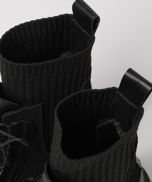 FOREVER 21（フォーエバー トゥエンティーワン）の「【2025SS】厚底ソックスブーツ（ブーツ・レディース・ブラック・MEDIUM/LARGE）」の8枚目の写真