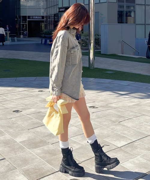 FOREVER 21（フォーエバー トゥエンティーワン）の「【2025SS】厚底ソックスブーツ（ブーツ・レディース・ブラック・MEDIUM/LARGE）」の17枚目の写真