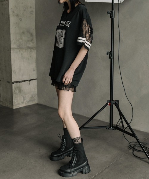 FOREVER 21（フォーエバー トゥエンティーワン）の「【2025SS】厚底ソックスブーツ（ブーツ・レディース・ブラック・MEDIUM/LARGE）」の11枚目の写真