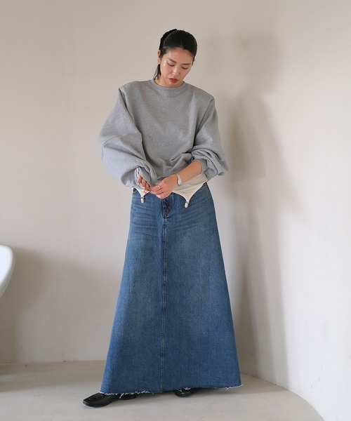 AKTE(アクテ)の「ショルダーパッドスウェットプルオーバー(スウェット・レディース・ブラック/グレー/ピンク・FREE)」の5枚目の写真