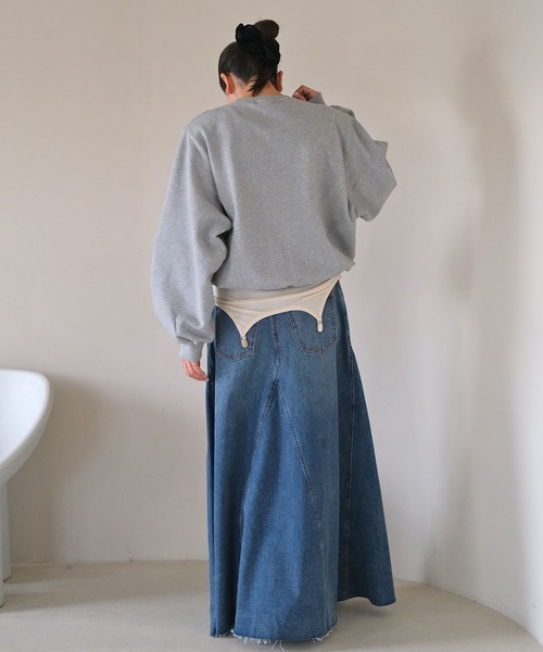 AKTE(アクテ)の「ショルダーパッドスウェットプルオーバー(スウェット・レディース・ブラック/グレー/ピンク・FREE)」の9枚目の写真