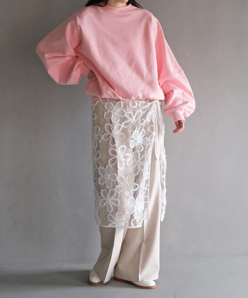 AKTE(アクテ)の「ショルダーパッドスウェットプルオーバー(スウェット・レディース・ブラック/グレー/ピンク・FREE)」の14枚目の写真