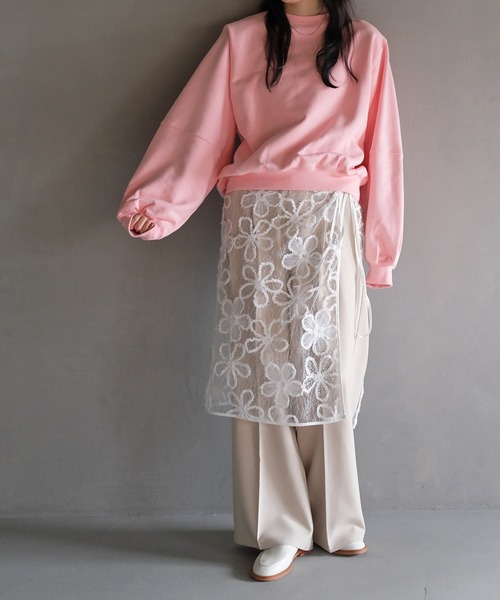 AKTE(アクテ)の「ショルダーパッドスウェットプルオーバー(スウェット・レディース・ブラック/グレー/ピンク・FREE)」の15枚目の写真