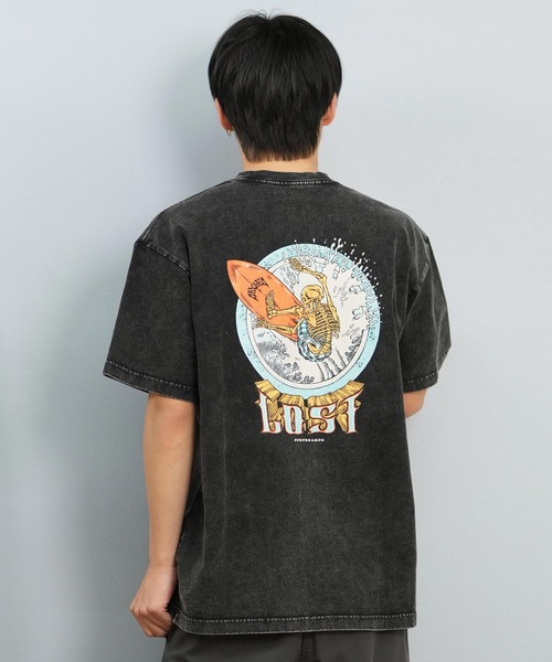 lost(ロスト)の「lost/ロスト 半袖Tシャツ/プリントTee ヘビーウェイト バックプリント ユニセックス L25S-2101(Tシャツ/カットソー・メンズ・グレイッシュブルー/ホワイト/ブラック・M/XL/L)」の14枚目の写真