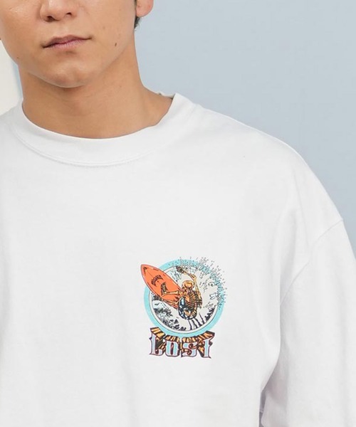 lost(ロスト)の「lost/ロスト 半袖Tシャツ/プリントTee ヘビーウェイト バックプリント ユニセックス L25S-2101(Tシャツ/カットソー・メンズ・グレイッシュブルー/ホワイト/ブラック・M/XL/L)」の10枚目の写真