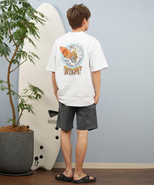 lost(ロスト)の「lost/ロスト 半袖Tシャツ/プリントTee ヘビーウェイト バックプリント ユニセックス L25S-2101(Tシャツ/カットソー・メンズ・グレイッシュブルー/ホワイト/ブラック・M/XL/L)」の9枚目の写真