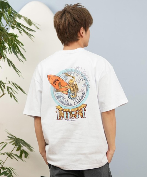 lost(ロスト)の「lost/ロスト 半袖Tシャツ/プリントTee ヘビーウェイト バックプリント ユニセックス L25S-2101(Tシャツ/カットソー・メンズ・グレイッシュブルー/ホワイト/ブラック・M/XL/L)」の6枚目の写真