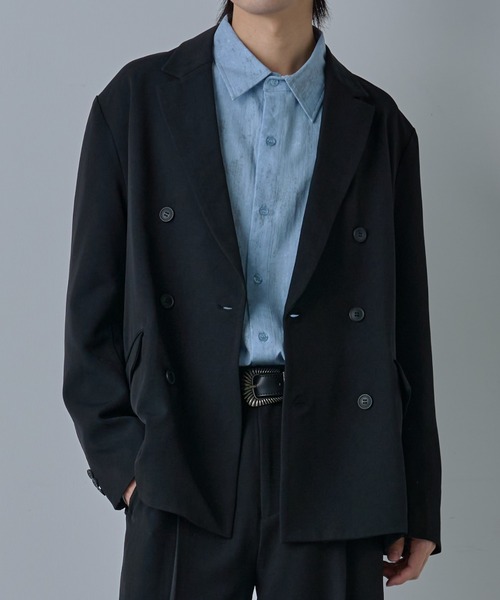 COLONY 2139(コロニートゥーワンスリーナイン)の「ドライスルーダブルテーラードジャケット(テーラードジャケット・メンズ・ネイビー/ブラック・MEDIUM/LARGE)」の2枚目の写真