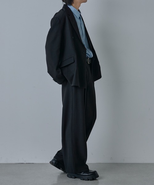 COLONY 2139(コロニートゥーワンスリーナイン)の「ドライスルーダブルテーラードジャケット(テーラードジャケット・メンズ・ネイビー/ブラック・MEDIUM/LARGE)」の15枚目の写真