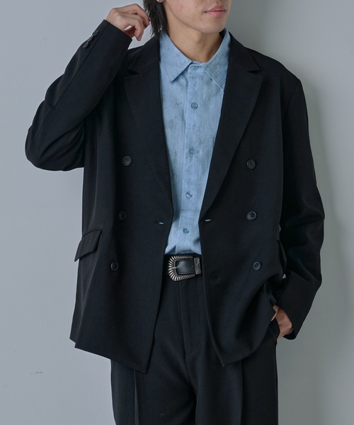 COLONY 2139(コロニートゥーワンスリーナイン)の「ドライスルーダブルテーラードジャケット(テーラードジャケット・メンズ・ネイビー/ブラック・MEDIUM/LARGE)」の7枚目の写真