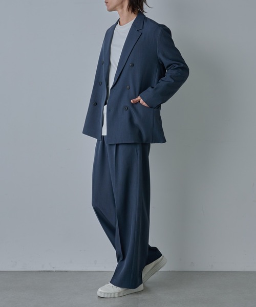 COLONY 2139(コロニートゥーワンスリーナイン)の「ドライスルーダブルテーラードジャケット(テーラードジャケット・メンズ・ネイビー/ブラック・MEDIUM/LARGE)」の16枚目の写真