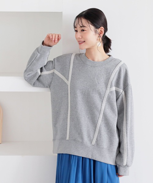n'OrLABEL（ノアールレーベル）の「『裏毛テープデザインスウェット』（スウェット・レディース・カーキ/オートミール/杢グレー/ブラック・2/1）」の11枚目の写真