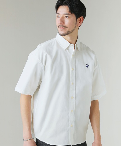 BEVERLY HILLS POLO CLUB(ビバリーヒルズポロクラブ)の「BEVERLY HILLS POLO CLUB ツイルピーチ半袖シャツ(シャツ/ブラウス・メンズ・スミクロ/ネイビー/ホワイト/グリーン・M/L)」の17枚目の写真