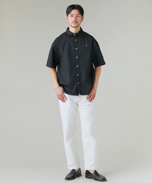 BEVERLY HILLS POLO CLUB(ビバリーヒルズポロクラブ)の「BEVERLY HILLS POLO CLUB ツイルピーチ半袖シャツ(シャツ/ブラウス・メンズ・スミクロ/ネイビー/ホワイト/グリーン・M/L)」の6枚目の写真