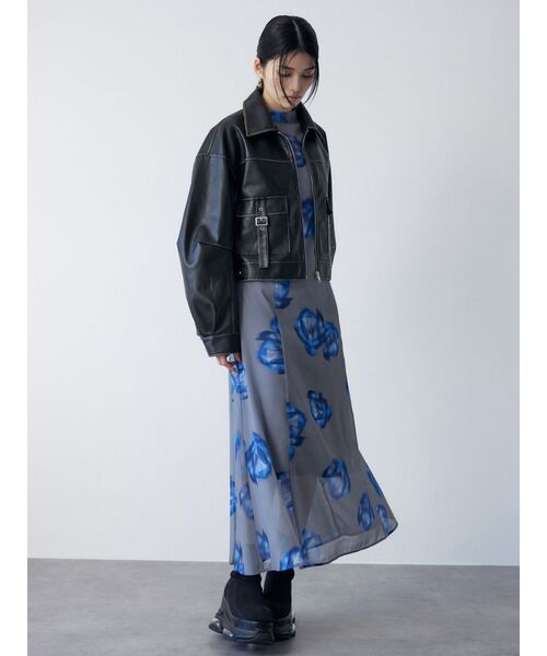 MURUA（ムルーア）の「ウォッシュフェイクレザーブルゾン（ブルゾン・レディース・ブラック/ブラウン/ブルー・FREE）」の10枚目の写真