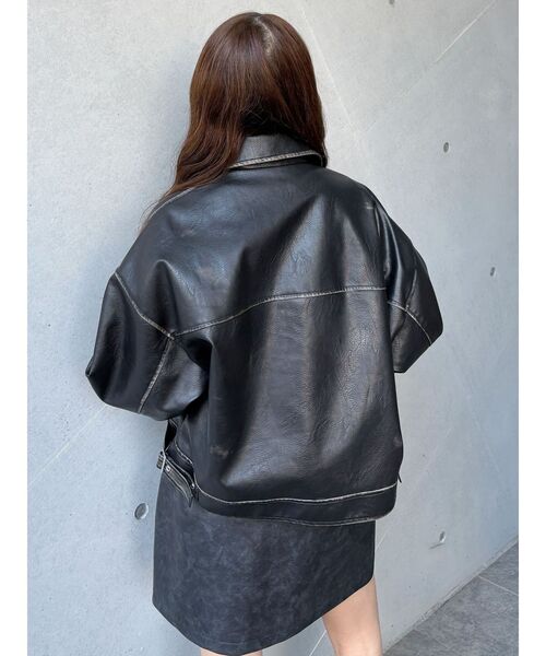 MURUA（ムルーア）の「ウォッシュフェイクレザーブルゾン（ブルゾン・レディース・ブラック/ブラウン/ブルー・FREE）」の18枚目の写真