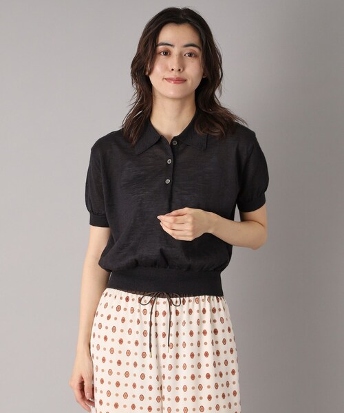 美品★BATONER バトナー　ニットポロシャツ　半袖 楽天市場】【中古】BATONER 「THE SUMMER KNIT POLO SHORT