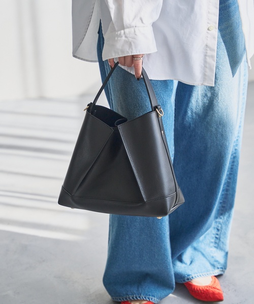 LE TALON（ルタロン）の「LE TALON パネルパターンバッグ（ハンドバッグ・レディース・ブラック/アイボリー・FREE）」の2枚目の写真