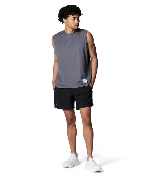 UNDER ARMOUR(アンダーアーマー)の「UAモチベート スリーブレス シャツ(トレーニング/メンズ)(タンクトップ・メンズ・グレー×ホワイト・XL/L/M/2XL/S/3XL)」の5枚目の写真