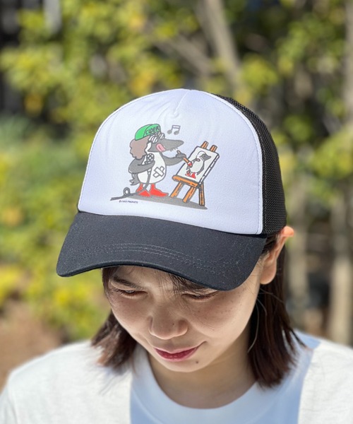 CHUMS(チャムス)の「【CHUMS】 かせきさいだぁ Mesh Cap カセキサイダァメッシュキャップ(キャップ・メンズ・ブラック/ブラック×ホワイト・FREE)」の1枚目の写真