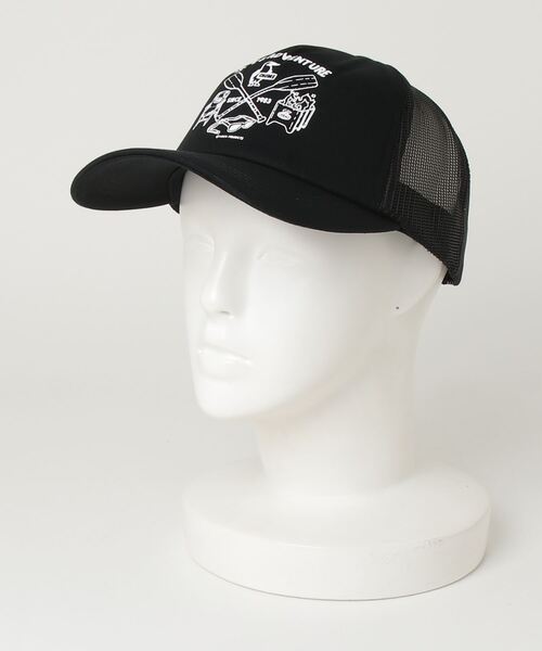 CHUMS(チャムス)の「【CHUMS】 かせきさいだぁ Mesh Cap カセキサイダァメッシュキャップ(キャップ・メンズ・ブラック/ブラック×ホワイト・FREE)」の4枚目の写真