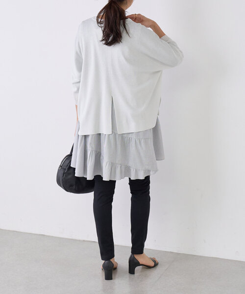 BEARDSLEY(ビアズリー)の「エスカルゴコンビチュニック(シャツ/ブラウス・レディース・ブラック/グレー・FREE)」の19枚目の写真