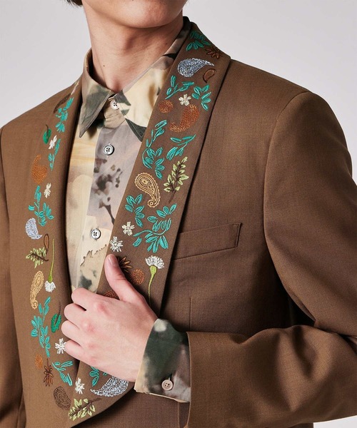 Paul Smith EMBROIDERY 刺繍 ショールカラージャケット Paul Smith EMBROIDERY 刺繍 ショールカラージャケット Paul Smith