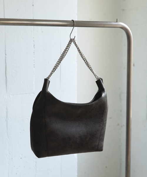 SENSE OF PLACE by URBAN RESEARCH（センスオブプレイスバイアーバンリサーチ）の「FLチェーンハンドルトートバッグ（トートバッグ・メンズ・ブラック/グレー・ONE）」の2枚目の写真