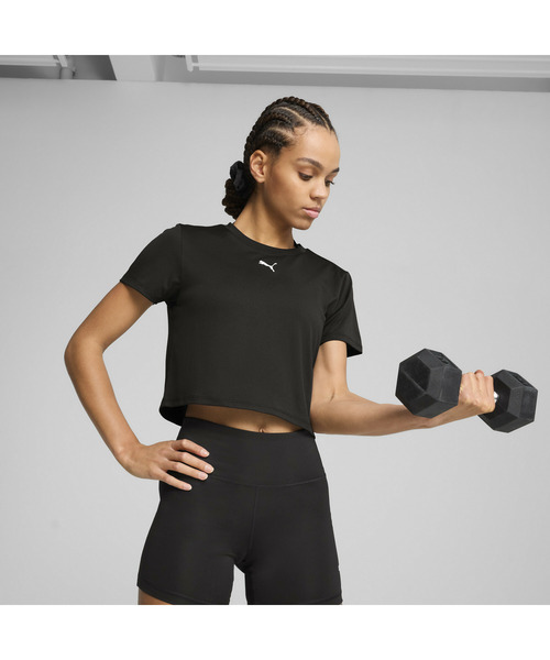 PUMA（プーマ）の「PUMA プーマ ウィメンズ トレーニング TAD エッセンシャル ベビー 半袖 Tシャ（Tシャツ/カットソー・レディース・ホワイト/ブラック・LARGE/MEDIUM/SMALL/X-LARGE）」の4枚目の写真