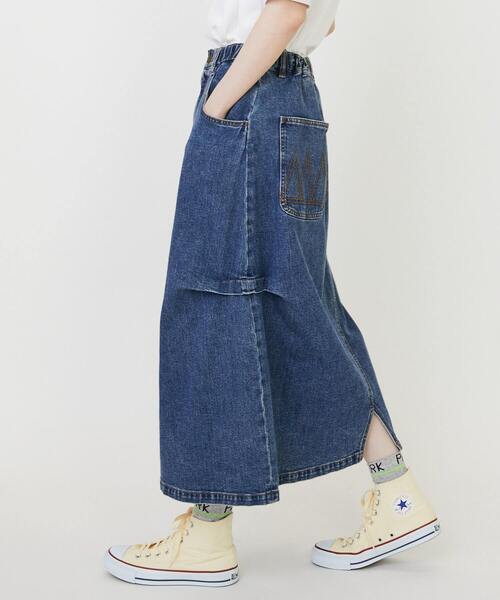 FRAPBOIS（フラボア）の「カーブデニム２ スカート（スカート・レディース・ブルー/ブラック・1/0）」の3枚目の写真