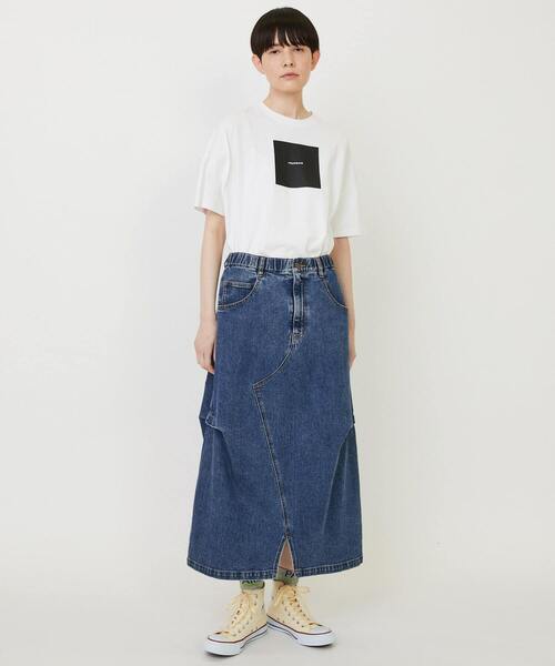 FRAPBOIS（フラボア）の「カーブデニム２ スカート（スカート・レディース・ブルー/ブラック・1/0）」の5枚目の写真