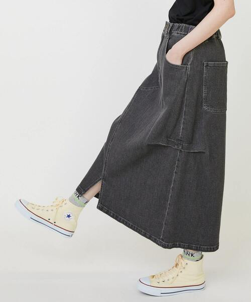 FRAPBOIS（フラボア）の「カーブデニム２ スカート（スカート・レディース・ブルー/ブラック・1/0）」の10枚目の写真