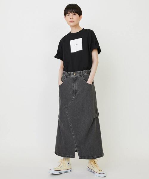 FRAPBOIS（フラボア）の「カーブデニム２ スカート（スカート・レディース・ブルー/ブラック・1/0）」の12枚目の写真