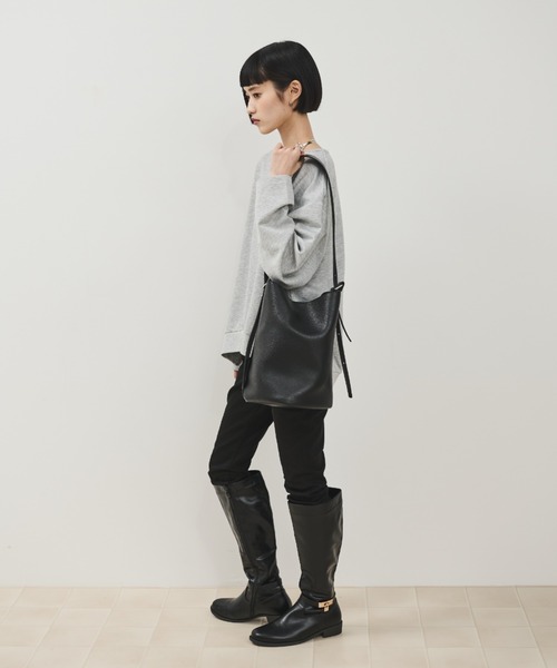 Shelly island（シェリーアイランド）の「ベルトアクセント2wayバケットバッグ（ショルダーバッグ・レディース・ブラック/ブラウン・FREE）」の12枚目の写真