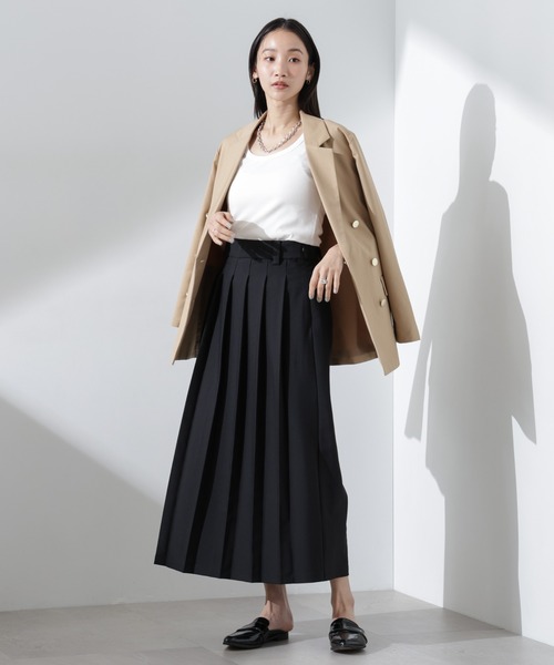 NANO universe（ナノユニバース）の「抗菌防臭リブタンクトップ（タンクトップ・レディース・ブラック/ホワイト/ライトグレー・FREE）」の13枚目の写真