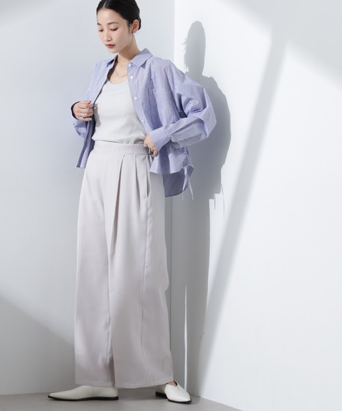 NANO universe（ナノユニバース）の「抗菌防臭リブタンクトップ（タンクトップ・レディース・ブラック/ホワイト/ライトグレー・FREE）」の18枚目の写真