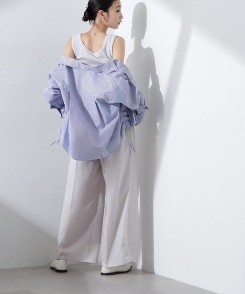 NANO universe（ナノユニバース）の「抗菌防臭リブタンクトップ（タンクトップ・レディース・ブラック/ホワイト/ライトグレー・FREE）」の19枚目の写真