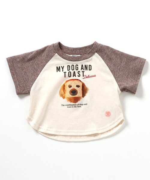 BREEZE(ブリーズ)の「【Bpop】ラグランポップベビーTシャツ_半袖(その他ベビーウェア・キッズ・ブラウン/ピンク/ライム/グリーン・80/70)」の2枚目の写真