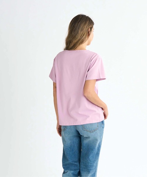 ROXY(ロキシー)の「MELODY /ロキシーワンポイントロゴ半袖シャツ(Tシャツ/カットソー・レディース・グレー/ブラック/ホワイト/ピンク・MEDIUM/LARGE/SMALL)」の12枚目の写真