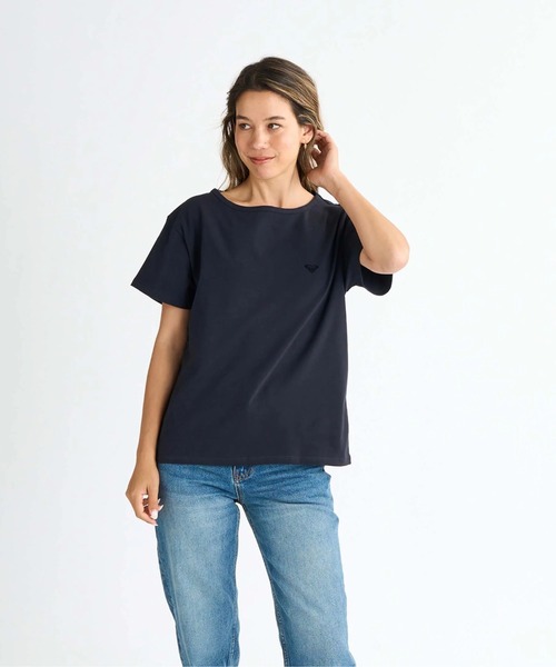 ROXY(ロキシー)の「MELODY /ロキシーワンポイントロゴ半袖シャツ(Tシャツ/カットソー・レディース・グレー/ブラック/ホワイト/ピンク・MEDIUM/LARGE/SMALL)」の16枚目の写真