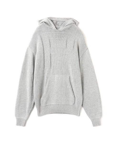 セール】atmos pink Big Logo Knit Hoodie / アトモス ピンク